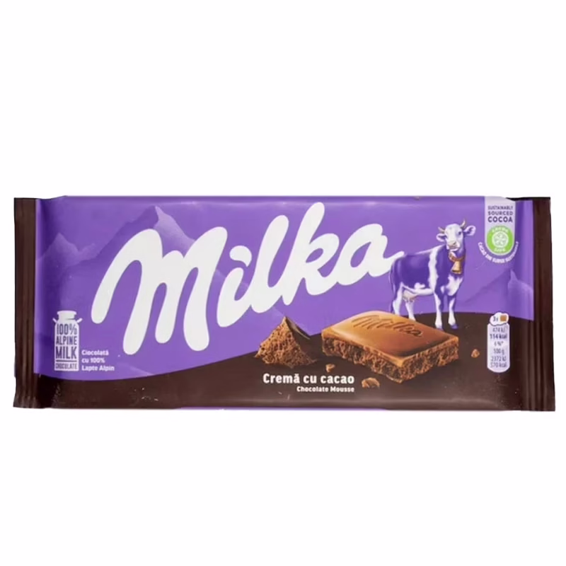 شکلات میلکا با مغز موس شکلاتی