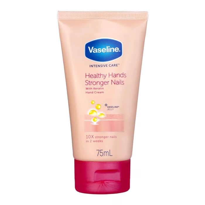 کرم دست و ناخن وازلین مدل Healthy Hands Stronger Nails حجم 75 میلیلیتر